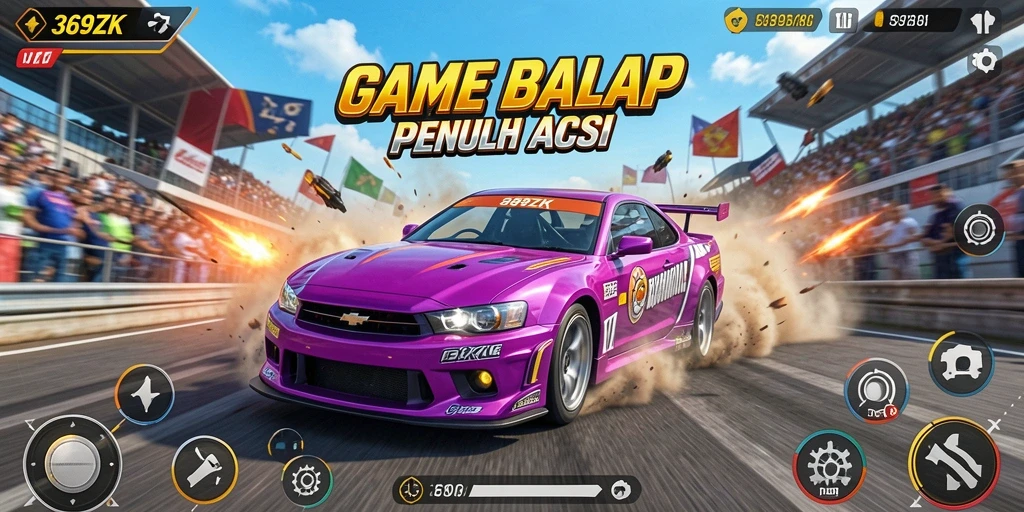 Tampilan menarik dari gameplay Racing di 369ZK.
