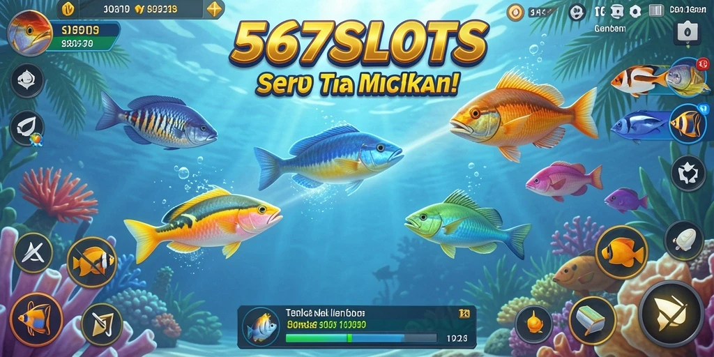 Tampilan gameplay Tembak Ikan yang seru dan menantang di 567SLOTS.