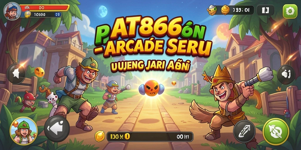 Screenshot AT866 menampilkan gameplay penuh aksi dan warna-warni.