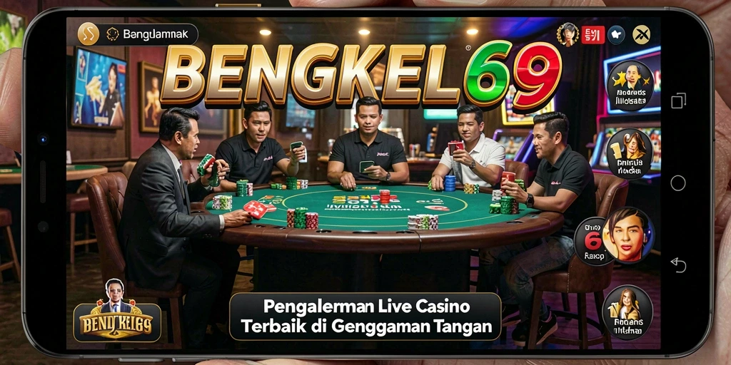 Tampilan gameplay Live Casino yang mendebarkan dari BENGKEL69