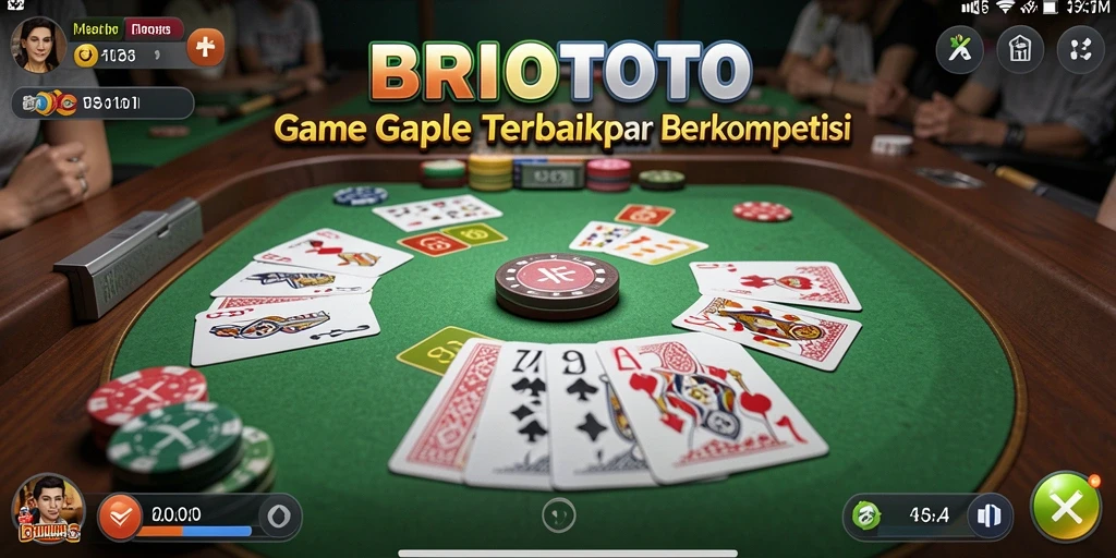 Tampilan gameplay seru dalam BRIOTOTO, nikmati pengalaman Gaple.