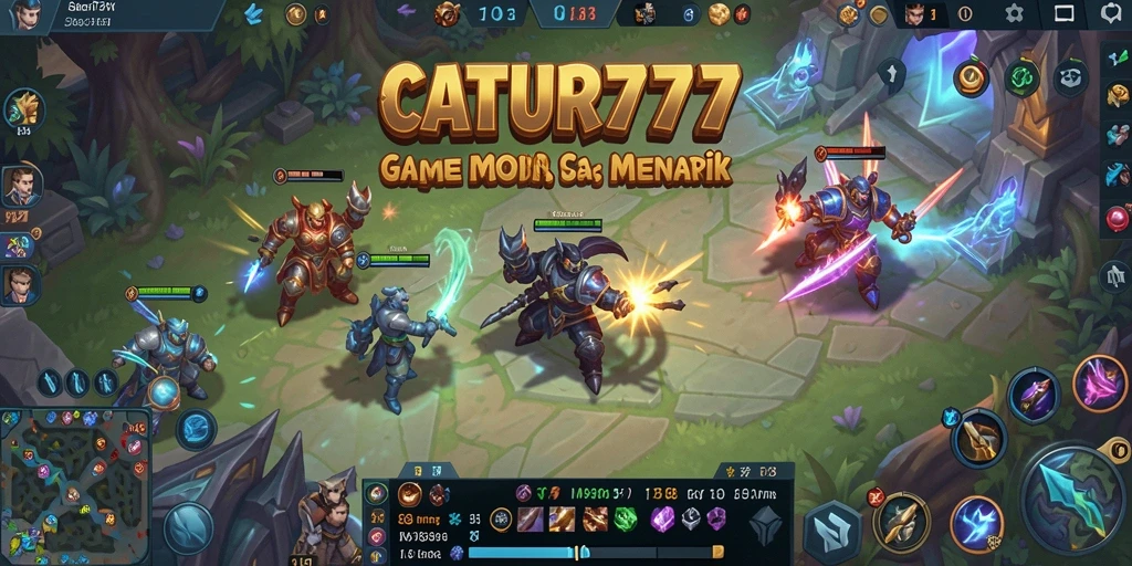 Tampilan gameplay seru dalam pertempuran strategis CATUR777.