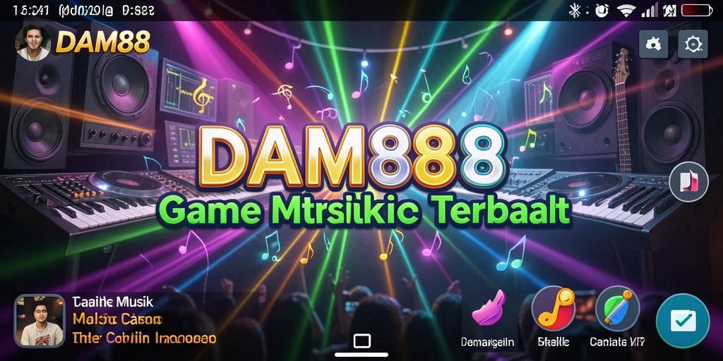 Tampilan gameplay DAM88 dengan berbagai pilihan lagu.
