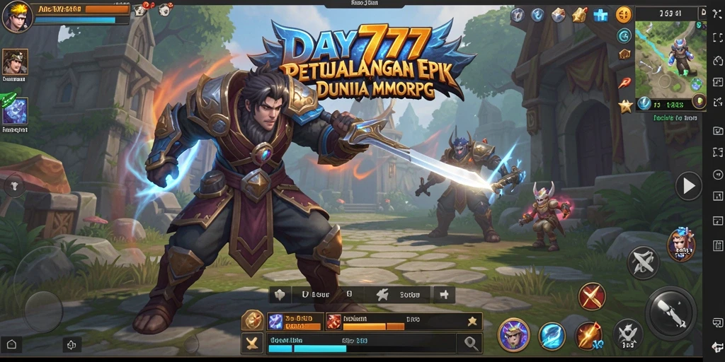 Tampilan gameplay DAY777 yang menakjubkan dalam dunia MMORPG.