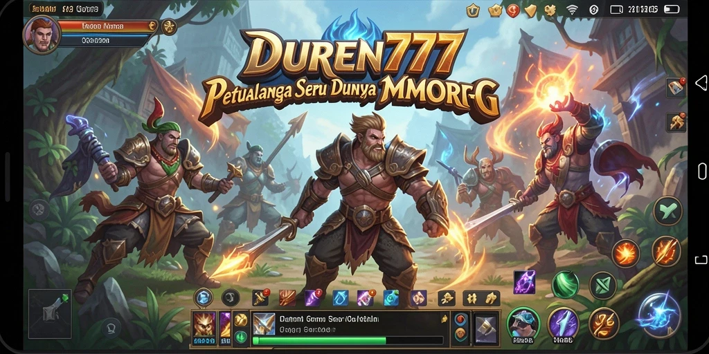 Tampilan gameplay seru DUREN777 di dunia MMORPG yang luas.