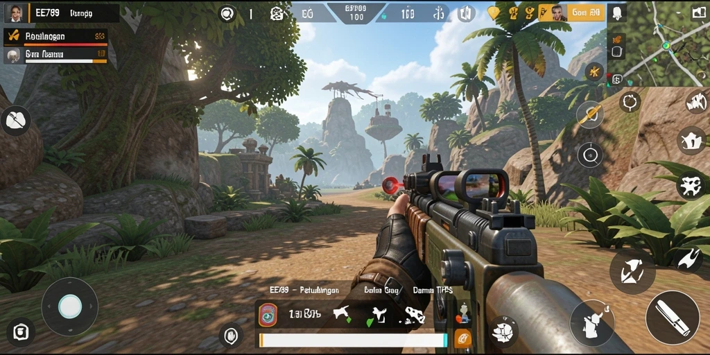 Tampilan gameplay EE789 yang menarik dalam mode TPS.