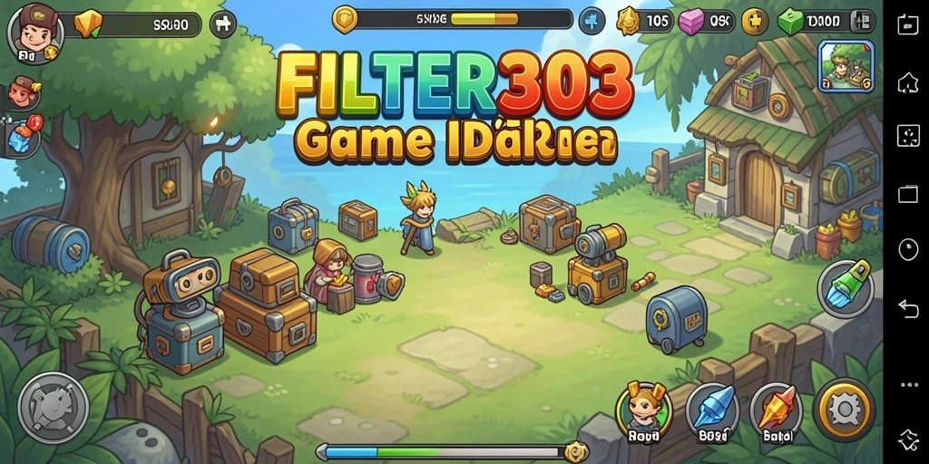 Tampilan gameplay FILTER303 yang menarik dan sederhana.