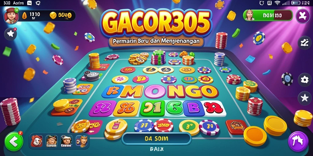 Tampilan gameplay Bingo GACOR305 yang menarik dan penuh warna.