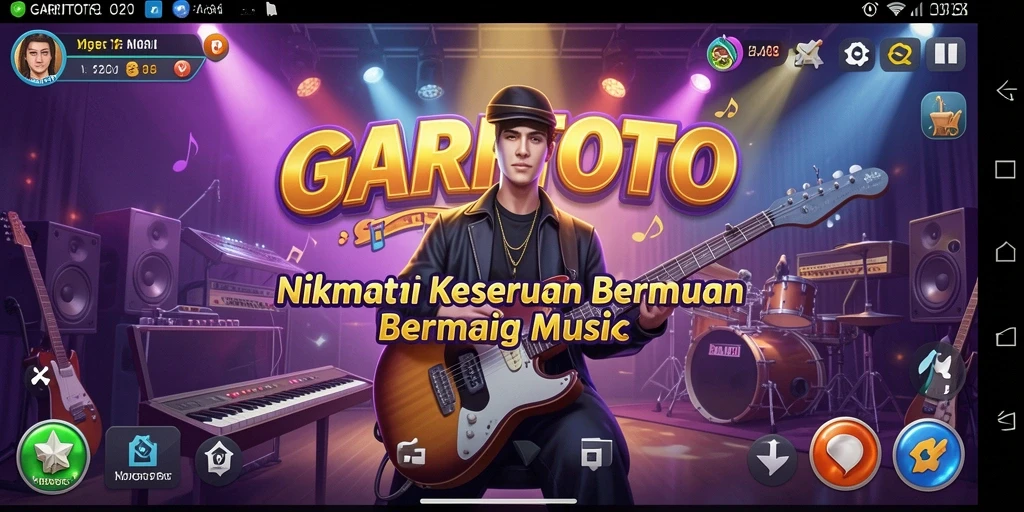 Gameplay GARITOTO yang menarik dengan berbagai tantangan musik.