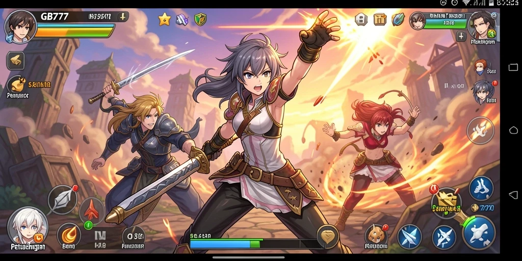 Screenshot dari gameplay GB777 dengan karakter Anime yang menakjubkan.