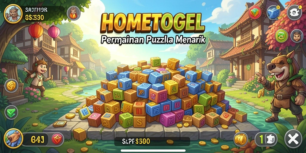 Tampilan gameplay HOMETOGEL yang menarik dan penuh tantangan.
