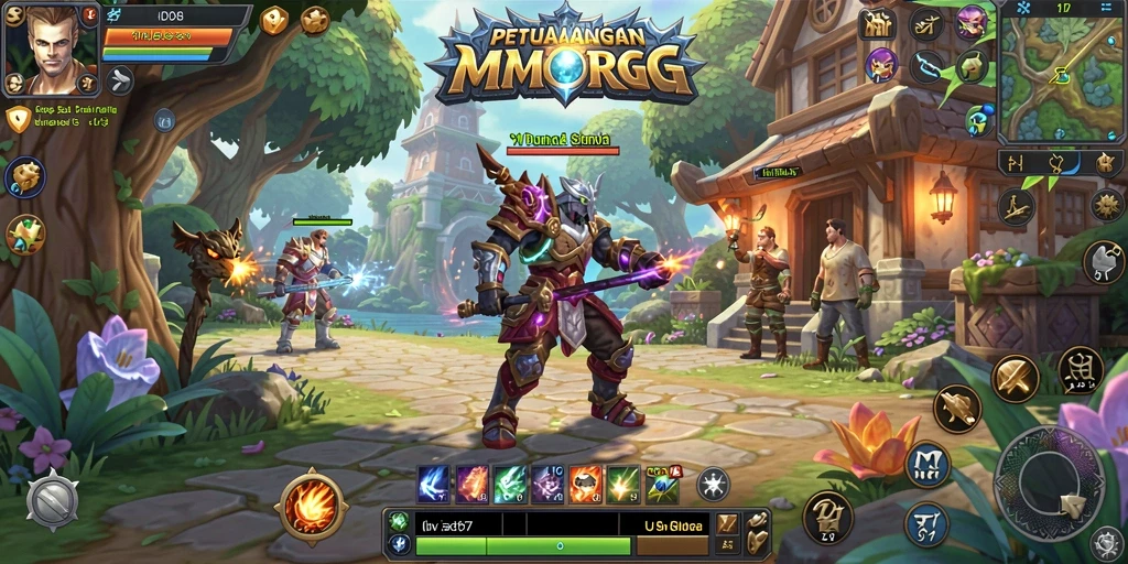 Screenshot gameplay ID098 menampilkan aksi seru dalam pertempuran MMORPG.