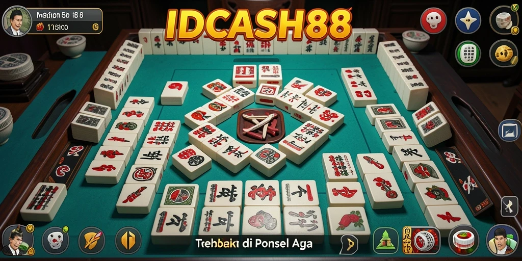 Tampilan permainan Mahjong yang menegangkan dan mengasyikkan di IDCASH88.