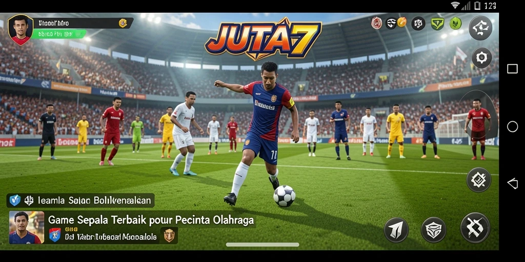 Gameplay intens di lapangan sepak bola JUTA7.