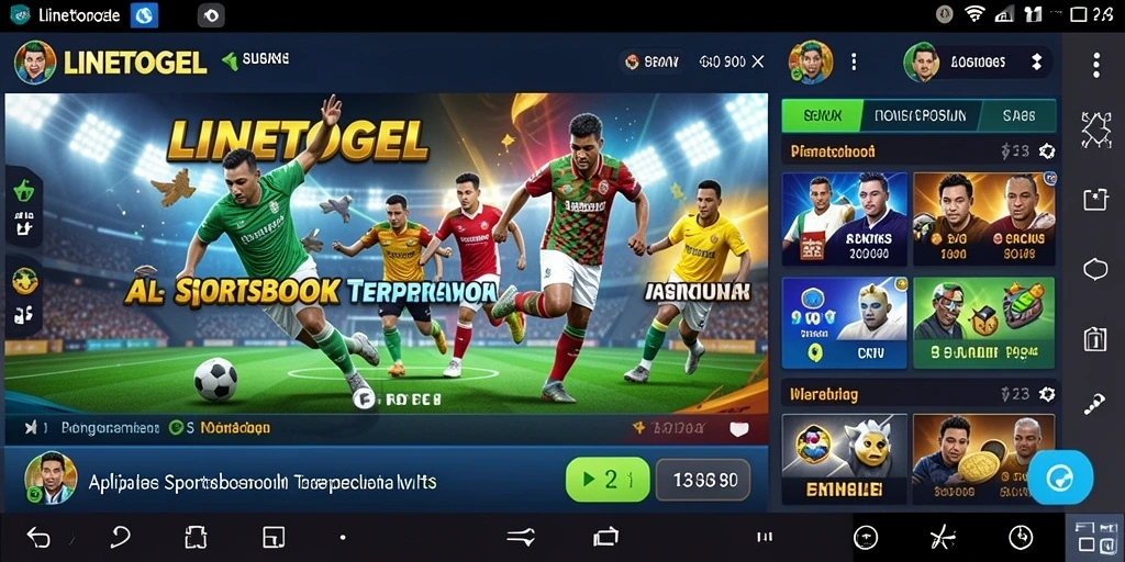 Tampilan gameplay menarik dari aplikasi Sportsbook LINETOGEL.