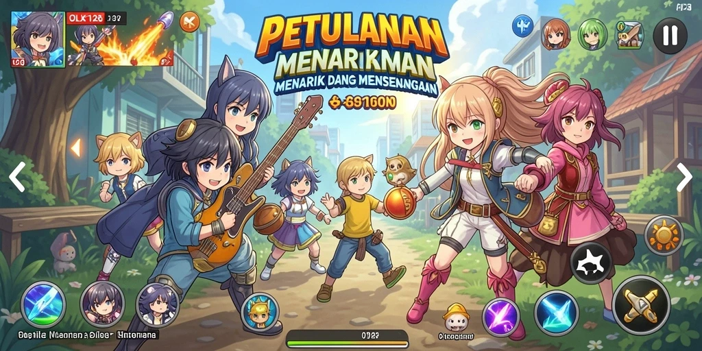 Tampilan gameplay yang seru dan penuh aksi dalam OLX128.