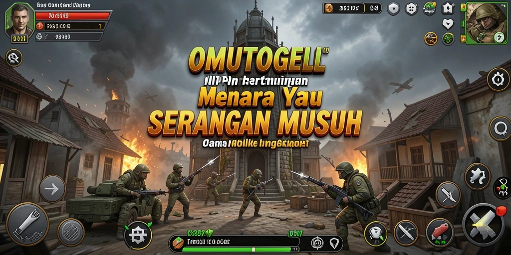 Screenshot gameplay menampilkan aksi menara yang mendebarkan dalam permainan Tower Defense.