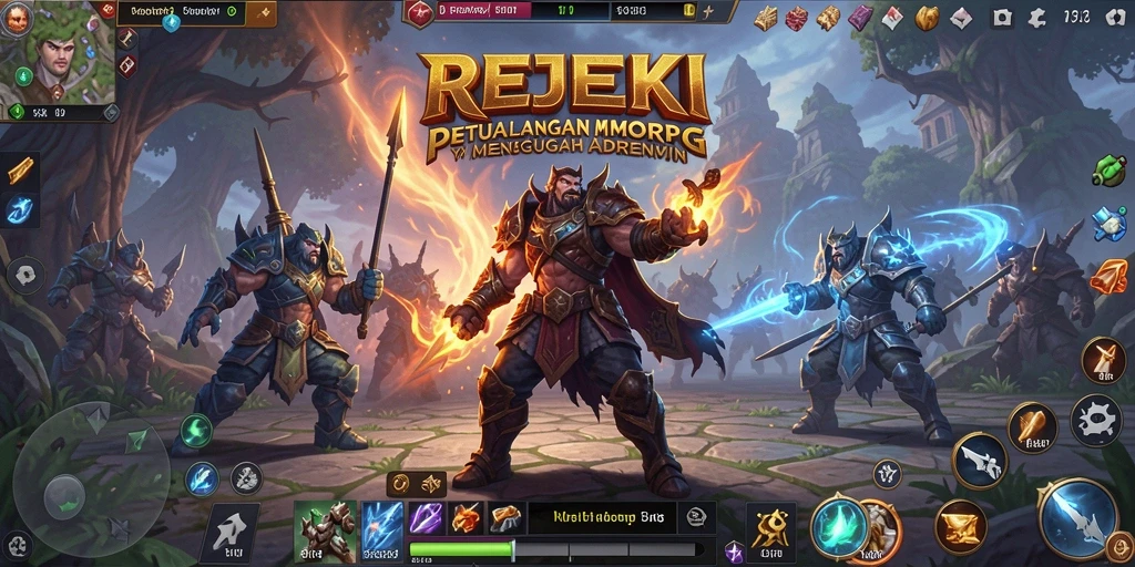 Screenshot menampilkan aksi seru dalam gameplay MMORPG.