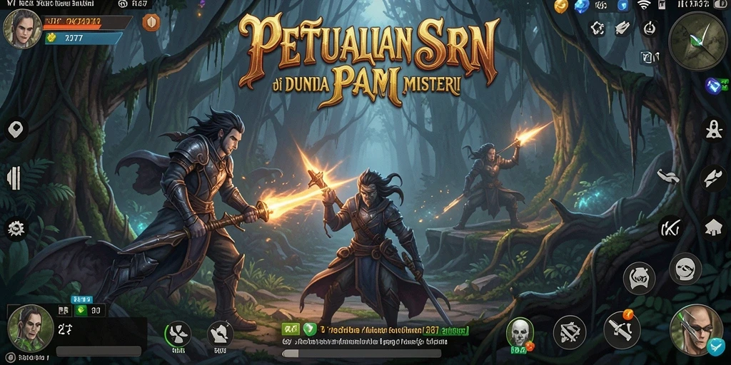 Tangkapan layar menunjukkan aksi seru dalam permainan petualangan RK77.