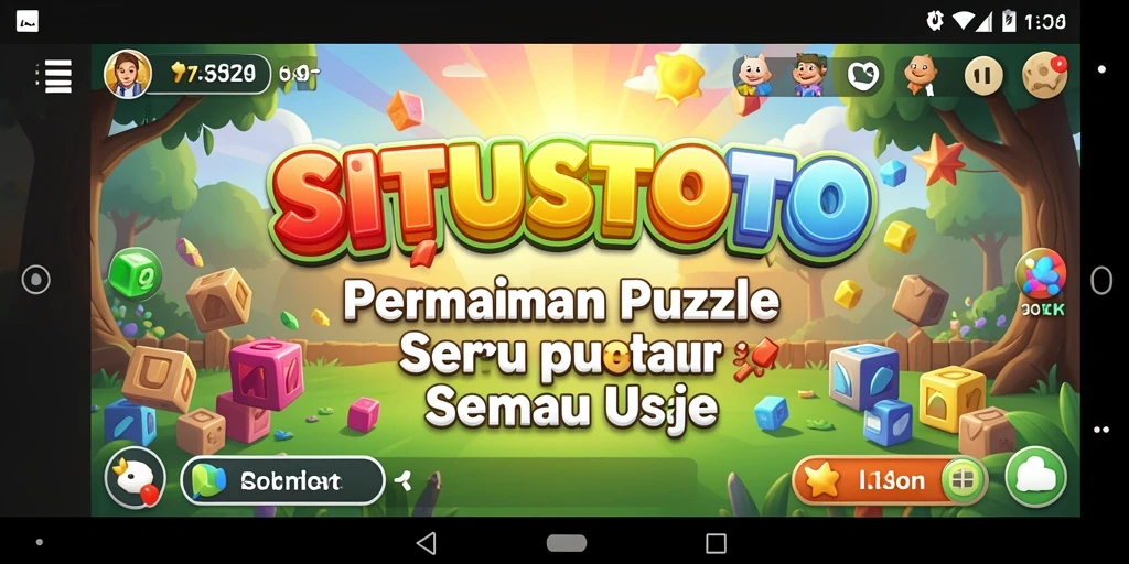 Screenshot gameplay SITUSTOTO menampilkan teka-teki yang menantang.
