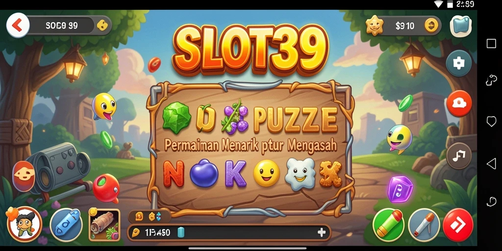 Tampilan gameplay SLOT39 dengan beragam puzzle yang menantang.