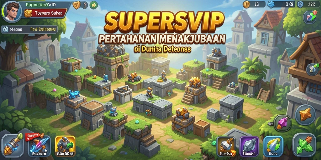 Tampilan gameplay SUPERSVIP yang epik dan mendebarkan.