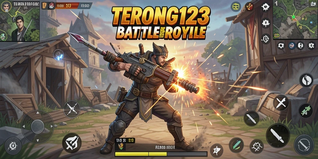 Gameplay seru dalam pertarungan Battle Royale dengan teman.