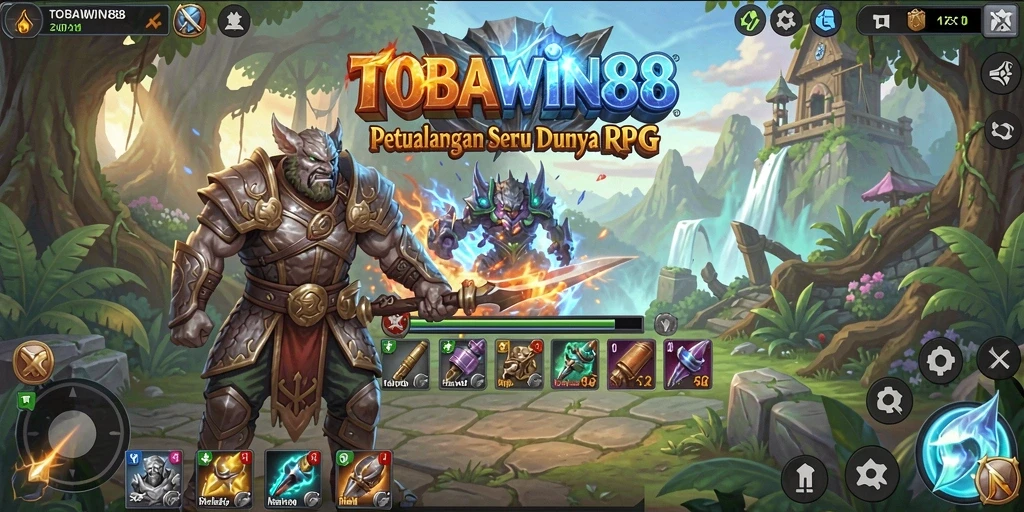 Tampilan gameplay TOBAWIN88 yang mengesankan dan penuh aksi.