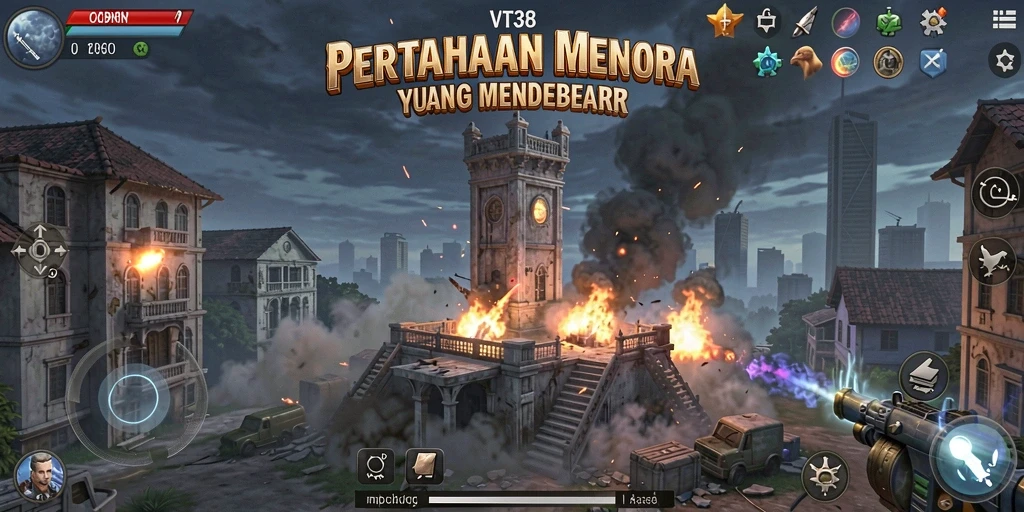 Gameplay menara pertahanan yang menegangkan dan strategis.