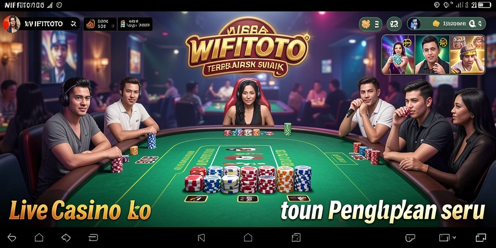 Tampilan gameplay Live Casino yang menarik di WIFITOTO.